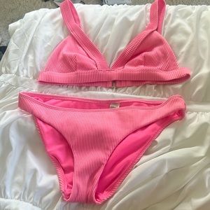 pink hollister bikini set